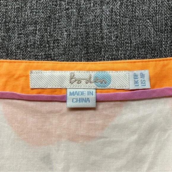 Boden Apple Print Skirt 100% Cotton ALine 4 Petite 4P - Picture 3 of 11